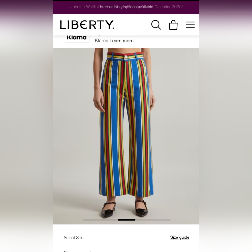 Liberty Multicolor Striped Wide Leg Pants